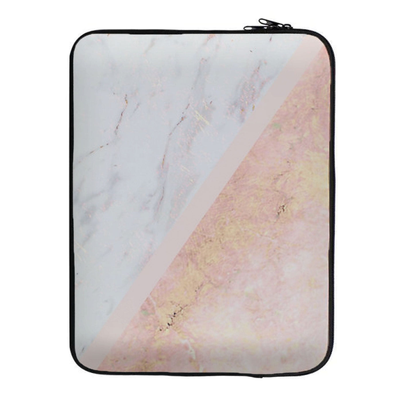 Marble and Rose Gold Laptop Sleeve