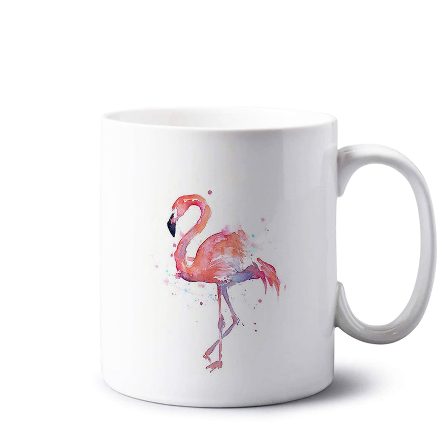 Watercolour Flamingo Painting Mug