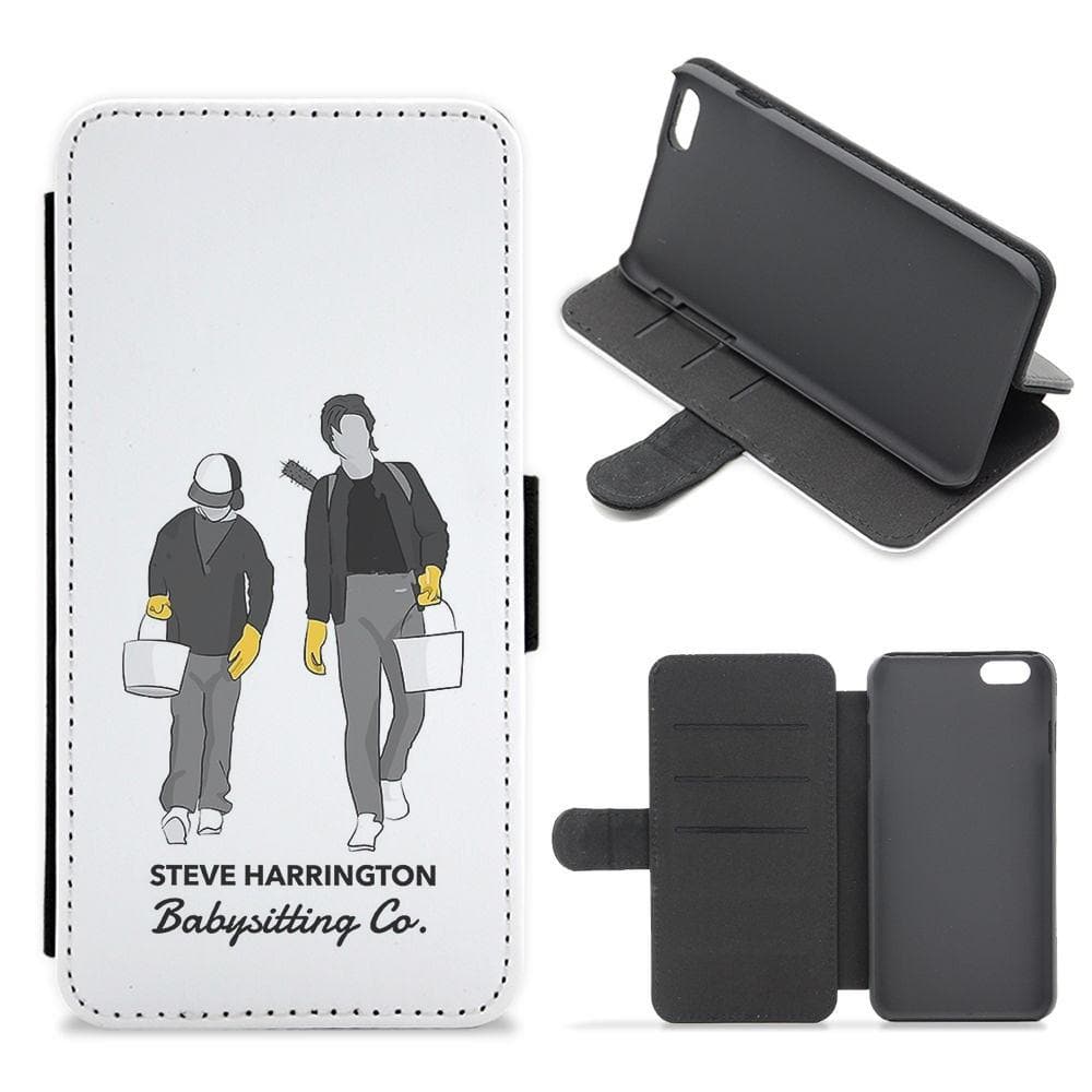 Steve Harrington Babysitting Co - Stranger Things Flip Wallet Phone Case - Fun Cases