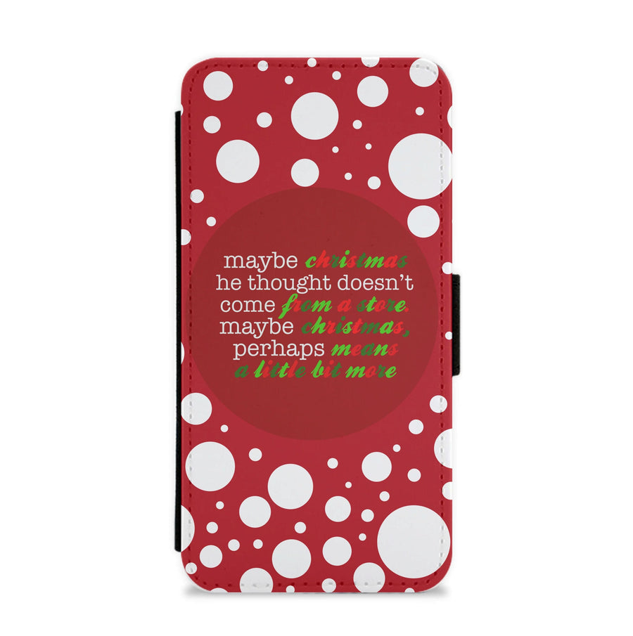 Maybe Christmas He Thought - Grinch Flip / Wallet Phone Case