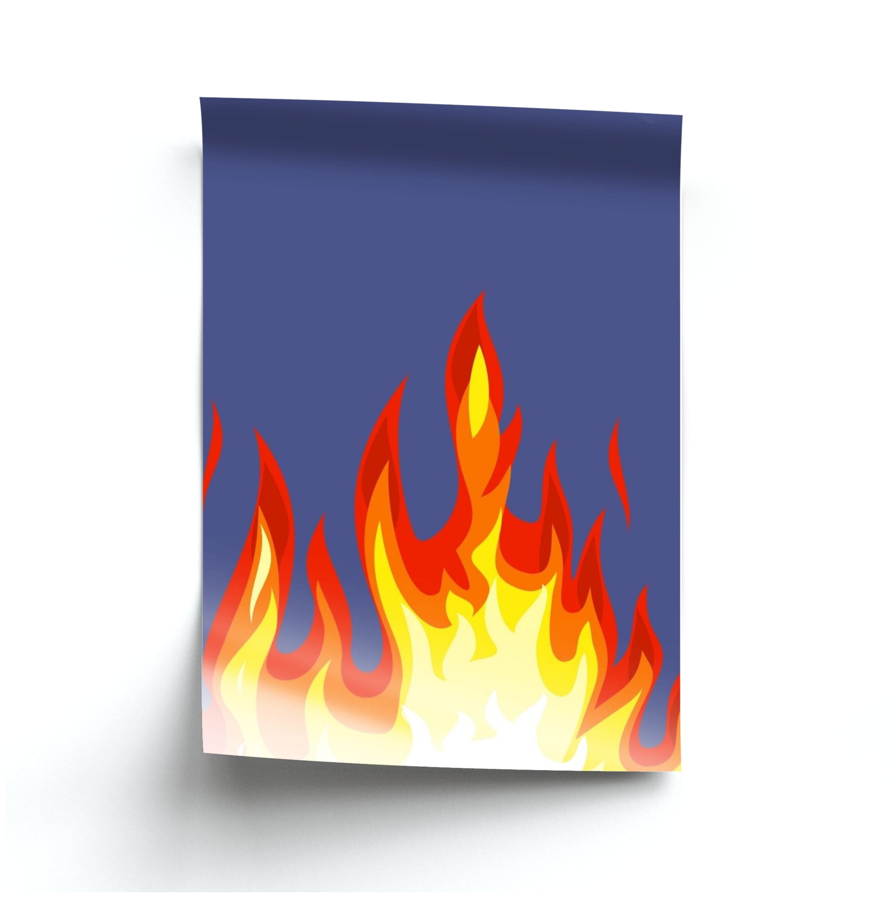 Dark Blue Flame Poster