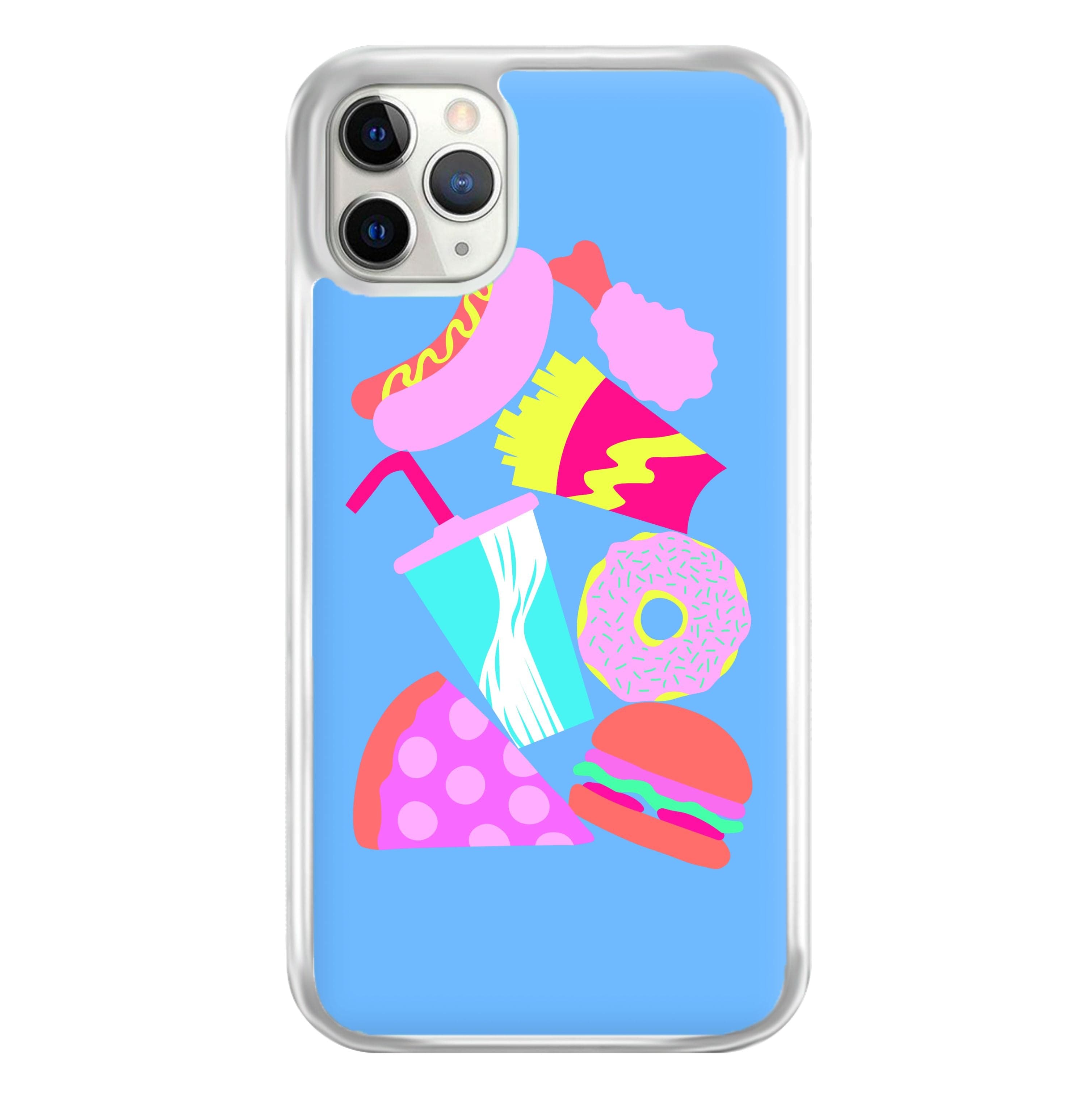 All The Foods - Fast Food Patterns Phone Case