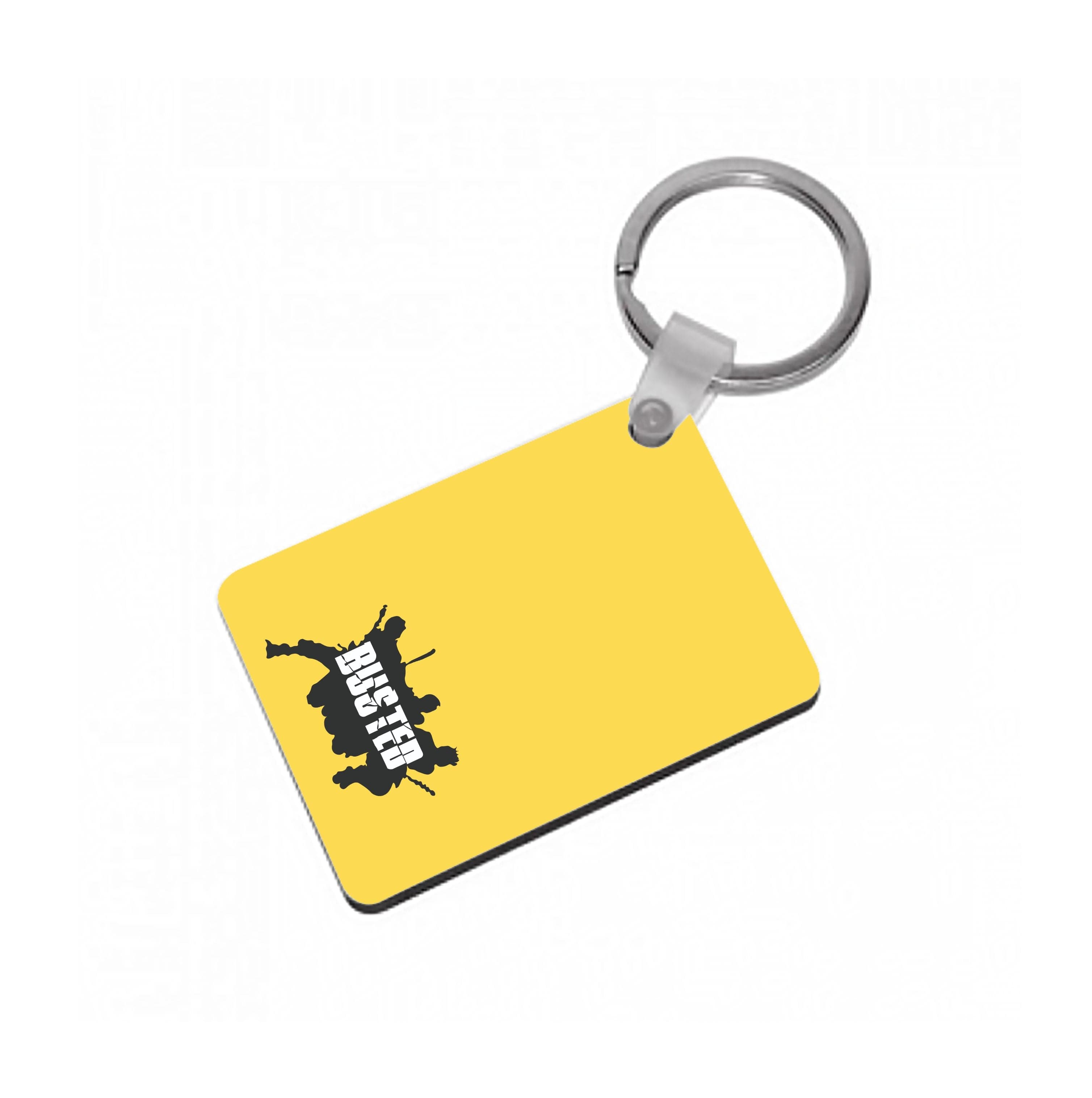 Splatter Text - Bust Band Keyring