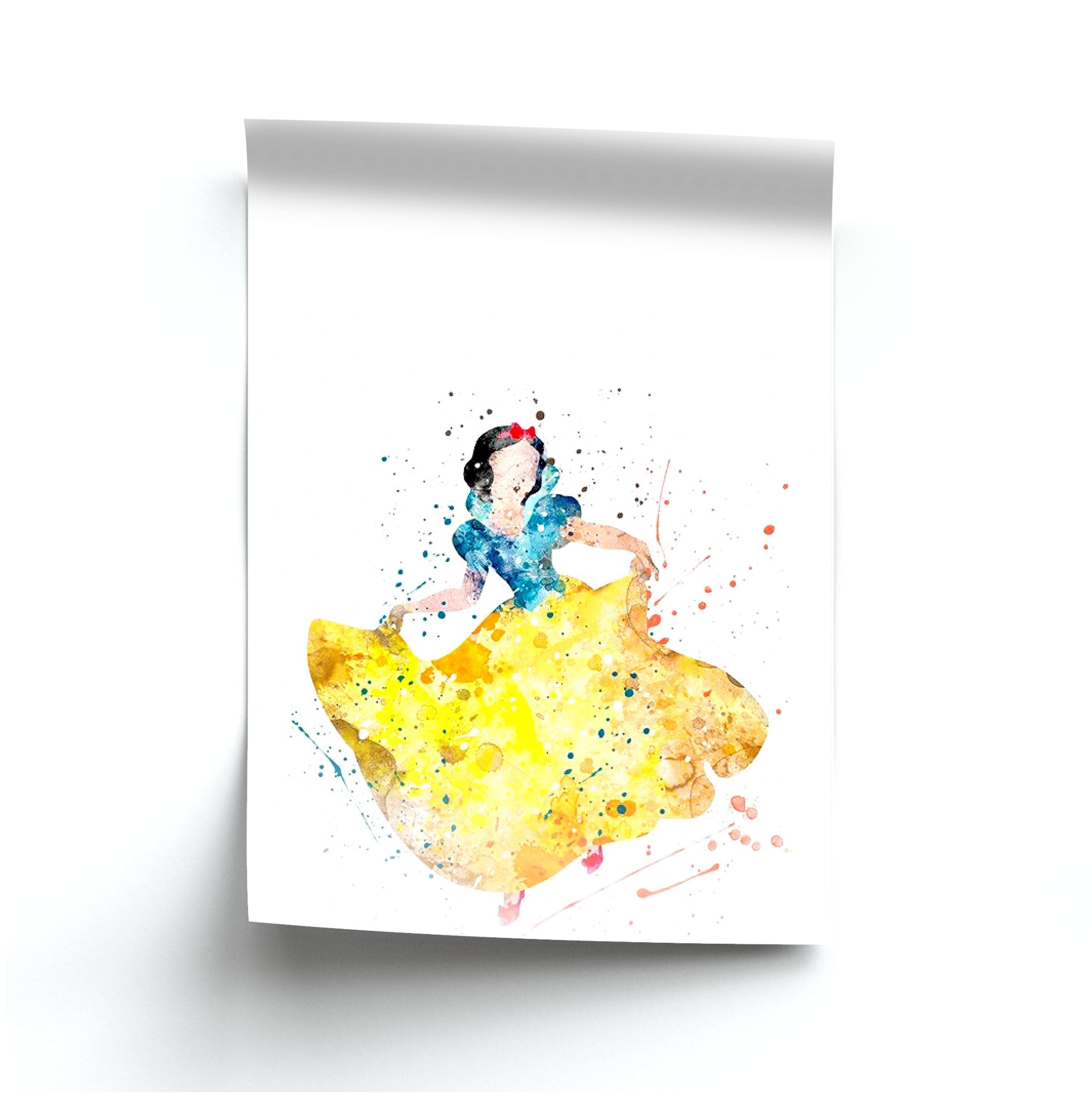 Watercolour Snow White Fairytale Poster