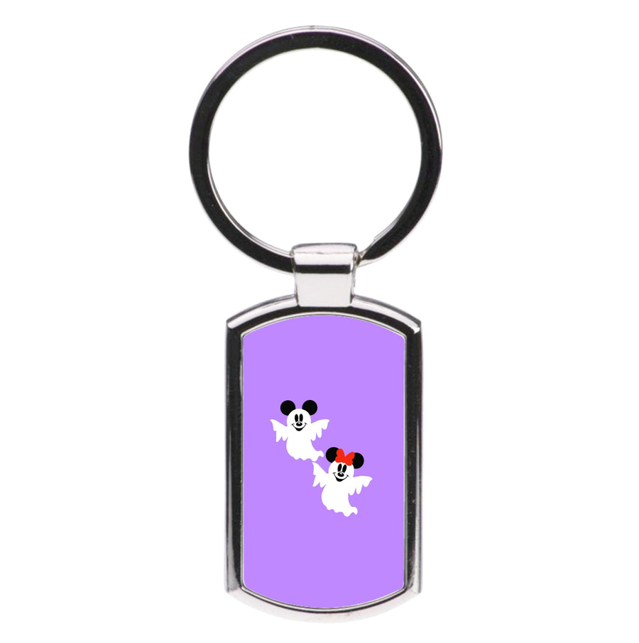 Mickey And Minnie Mouse Ghost - Disney Halloween Luxury Keyring