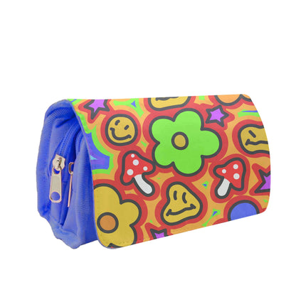 Rainbow Trip - Trippy Patterns Pencil Case