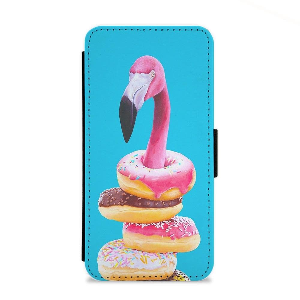 A Famished Flamingo Flip Wallet Phone Case - Fun Cases