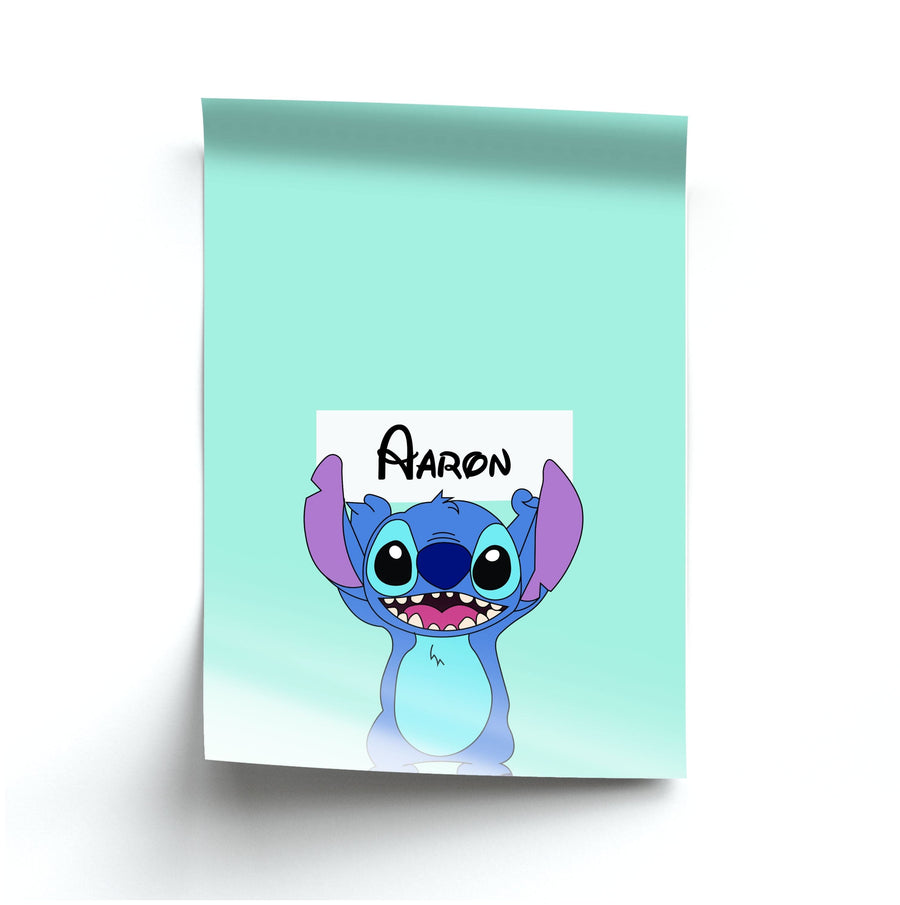 Standing Stitch - Personalised Disney  Poster