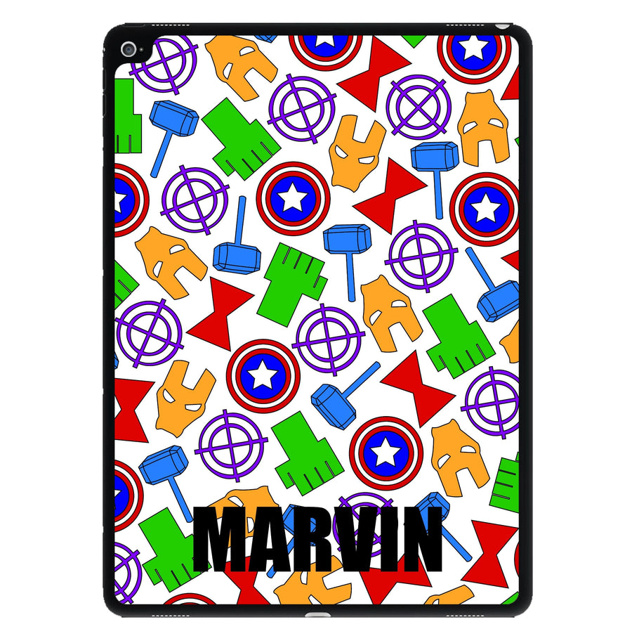 Icon Pattern - Personalised Marvel iPad Case