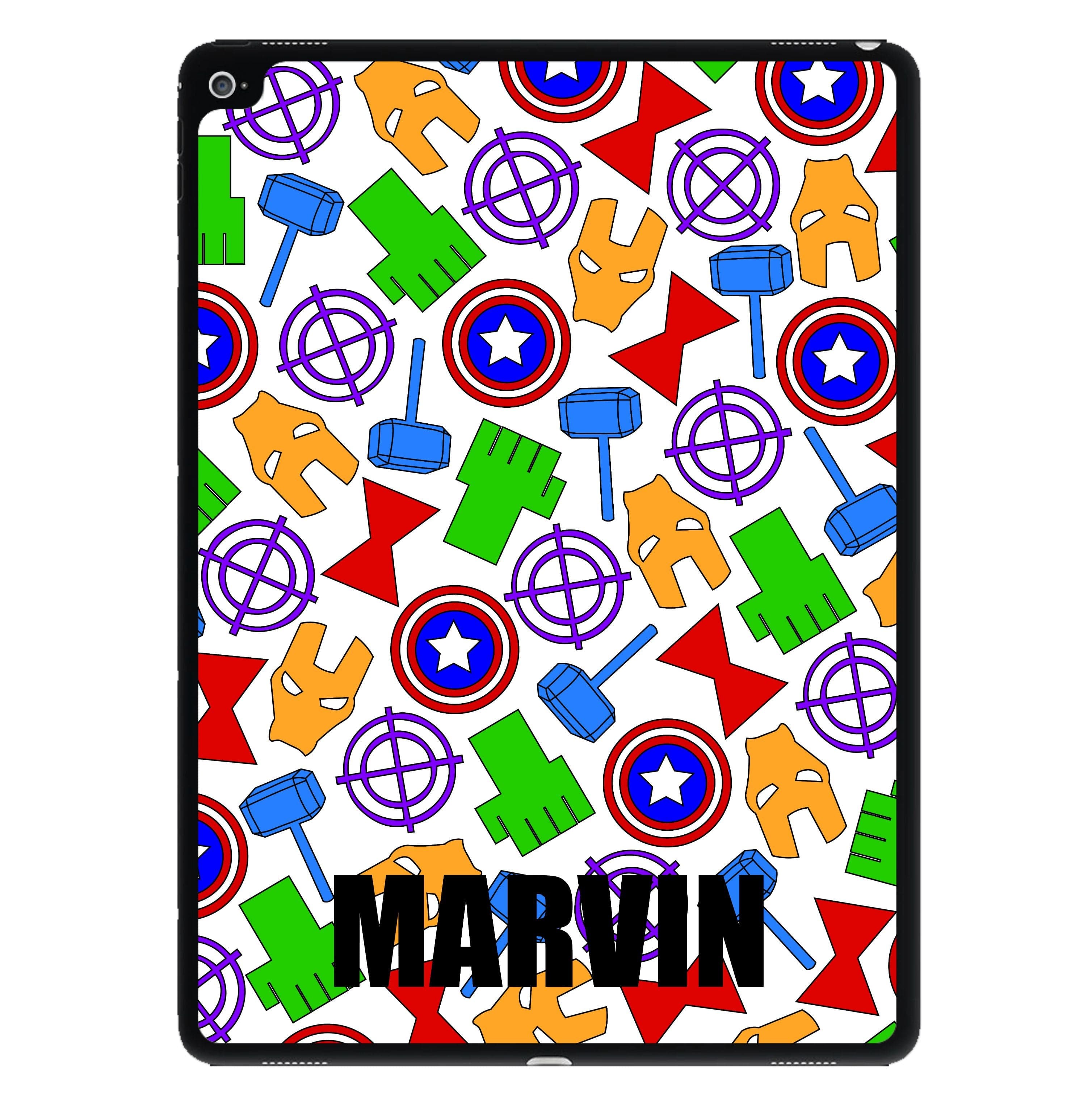 Icon Pattern - Personalised Superhero Comic iPad Case