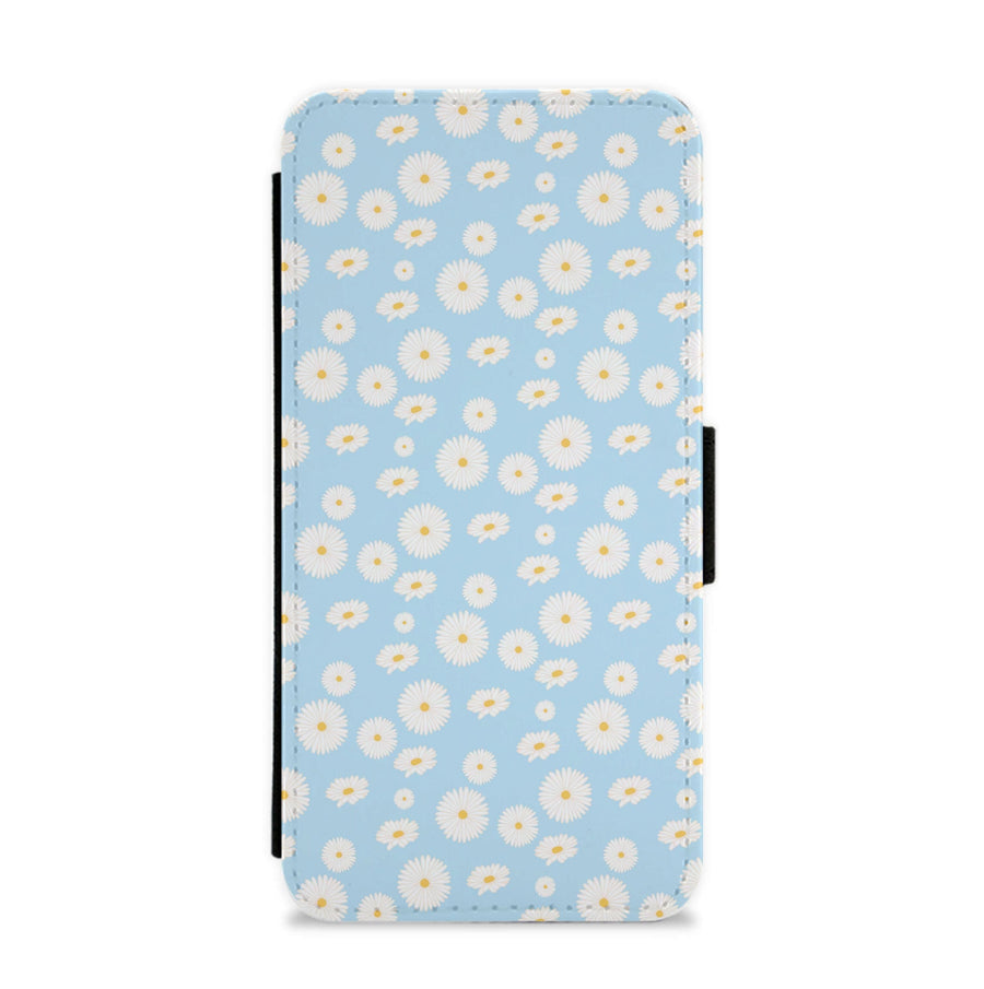 Blue Daisies - Floral Flip / Wallet Phone Case