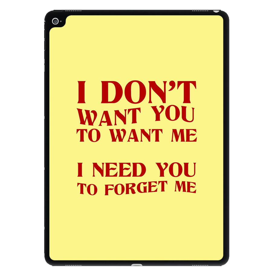 I Don't Want You - Wetleg iPad Case