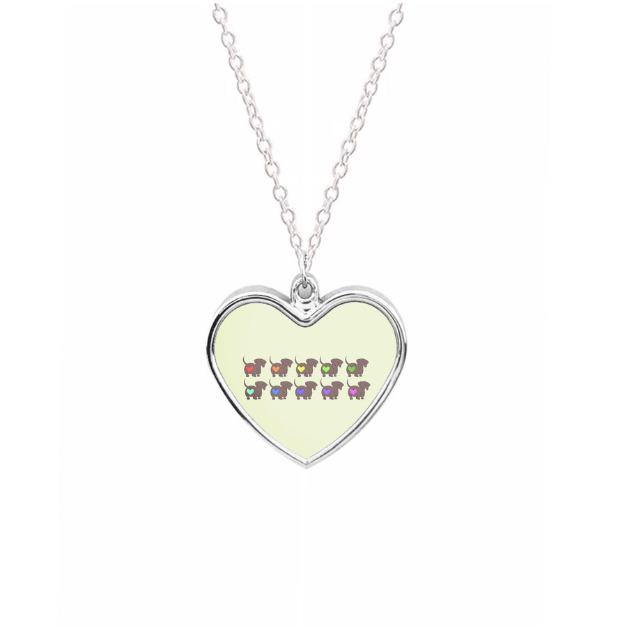 Love hearts - Dachshunds Necklace