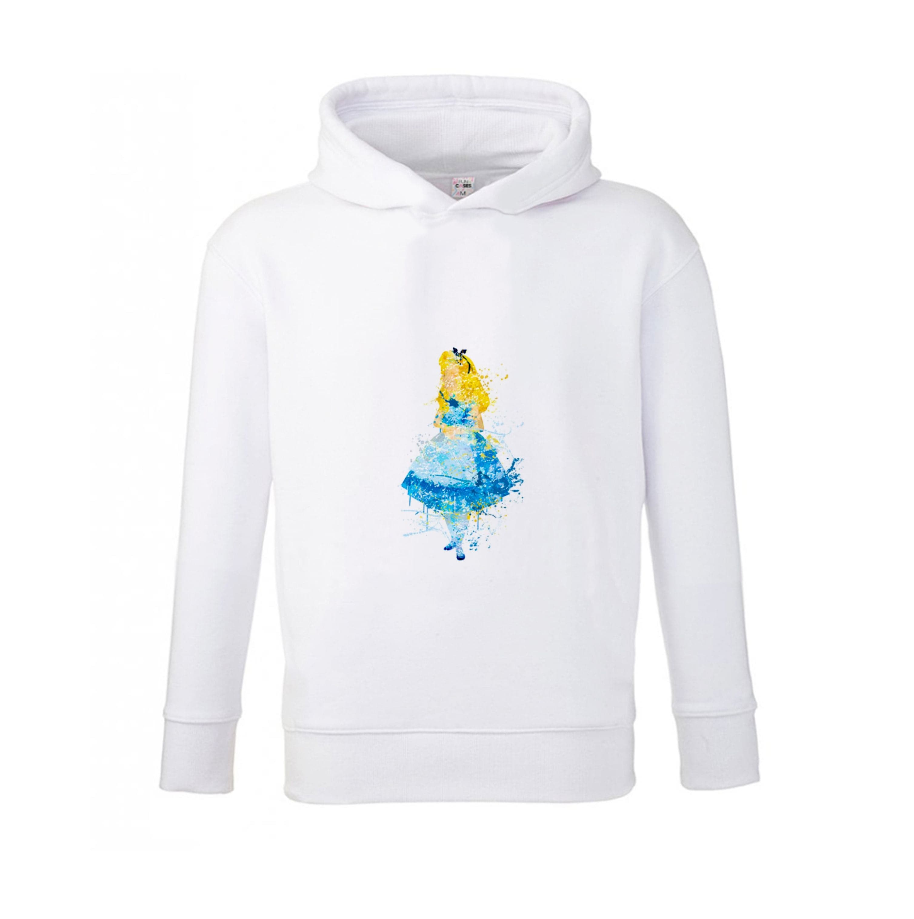 Watercolour Alice in Wonderland Fairytale Kids Hoodie