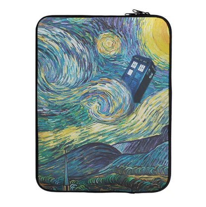 Starry Night Tardis Laptop Sleeve