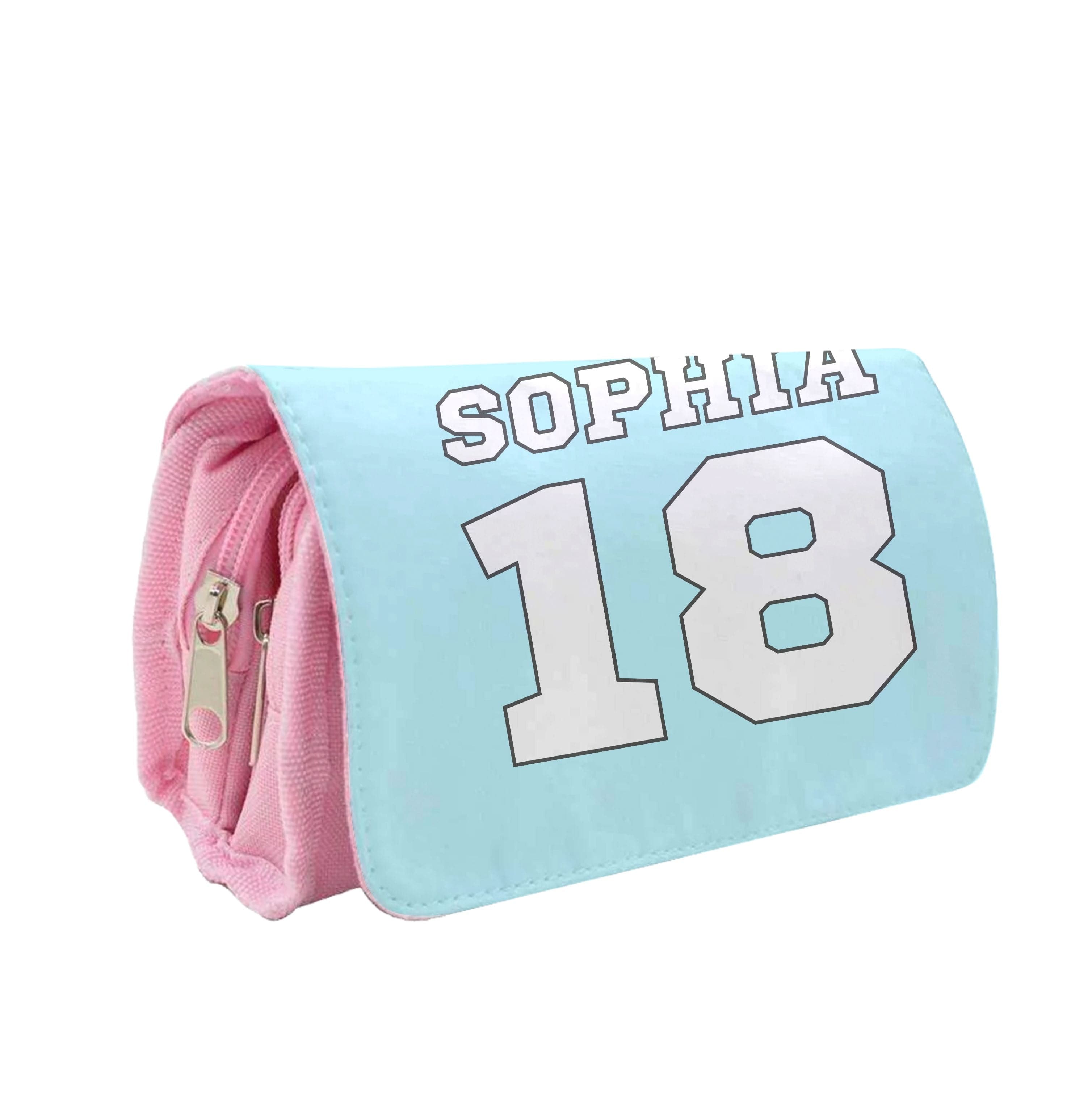 Light Blue - Personalised Football Pencil Case