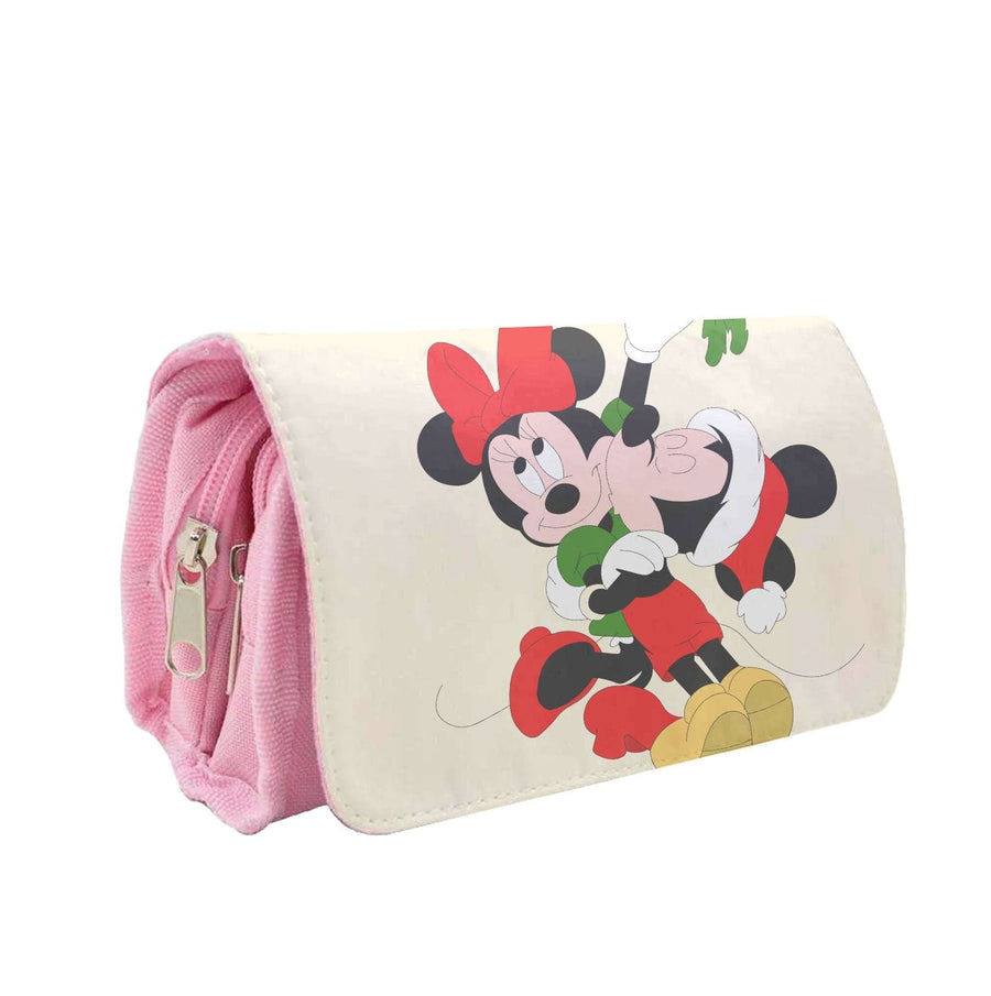 Mistletoe Mickey And Minnie Mouse - Christmas Pencil Case