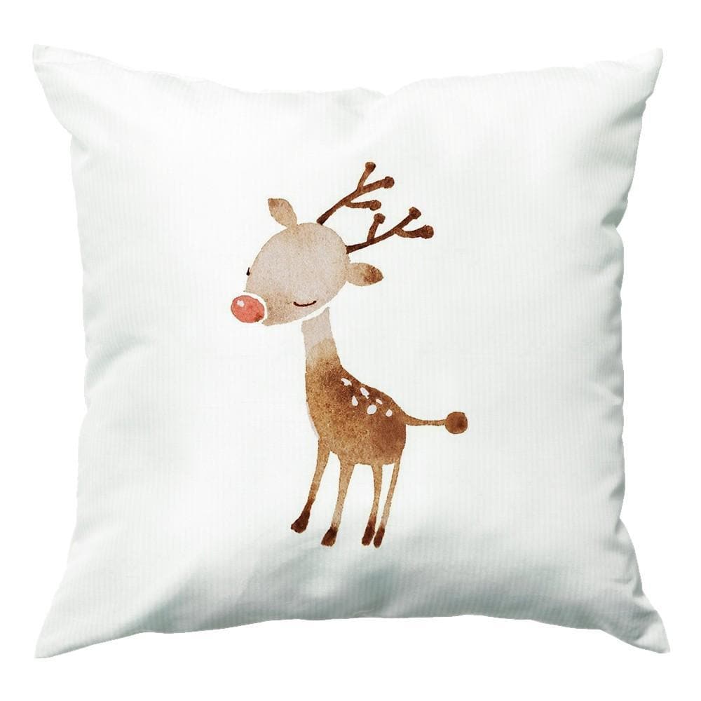 Watercolour Rudolph The Reindeer Cushion