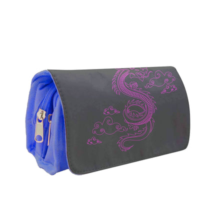 Pink - Dragon Patterns Pencil Case