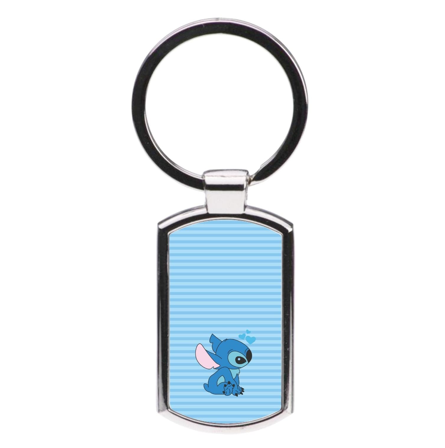 Blue Hearts Alien Blue Valentine's Luxury Keyring