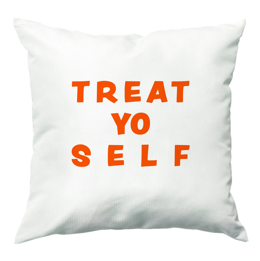 Treat Yo Self Parks And Rec - Halloween Specials Cushion