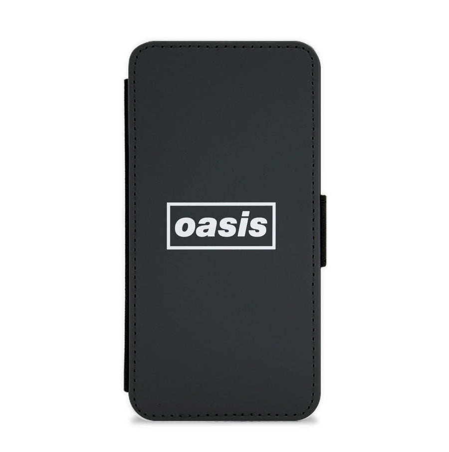 Band Name Black - Oasis Flip / Wallet Phone Case