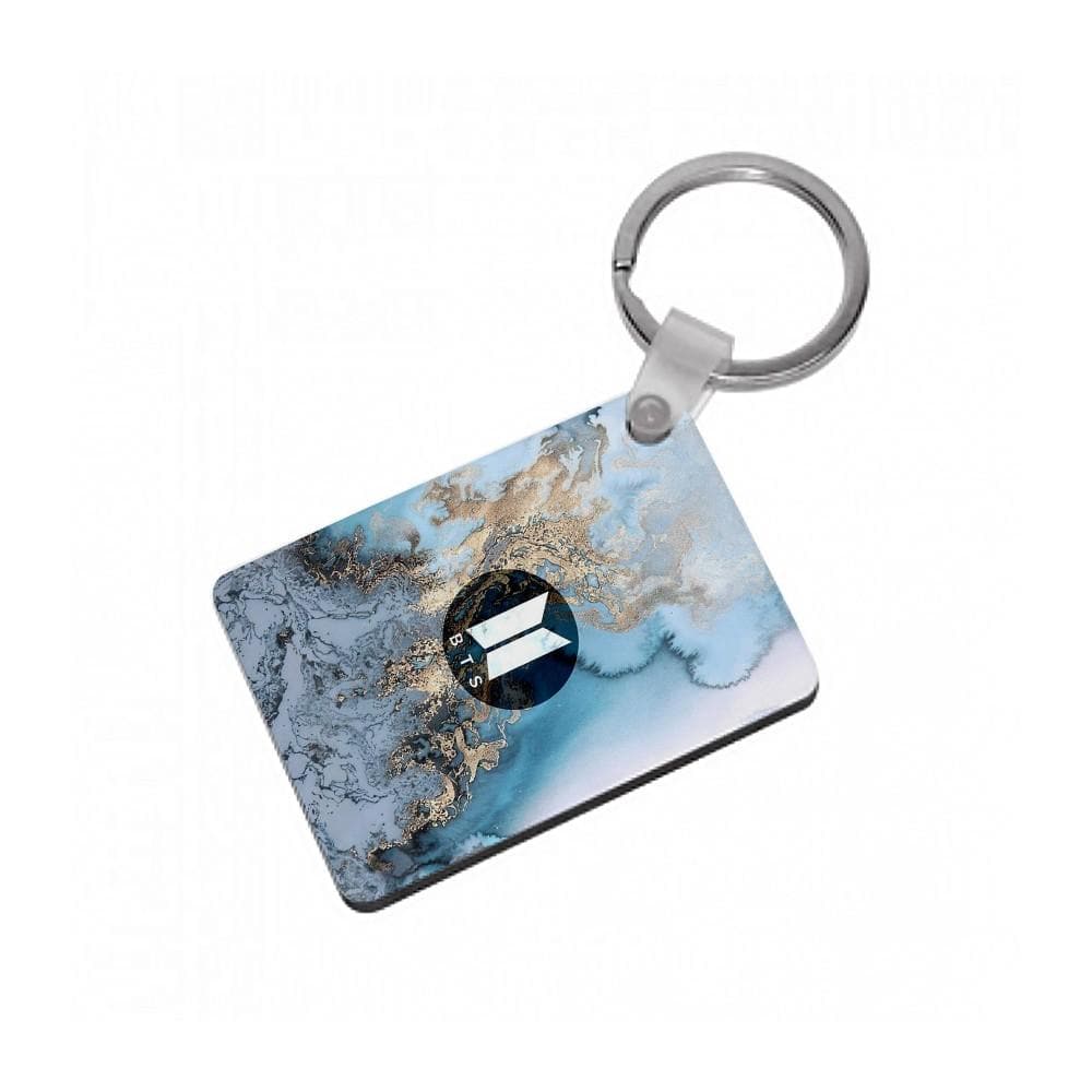 BTS Logo Marble Keyring - Fun Cases