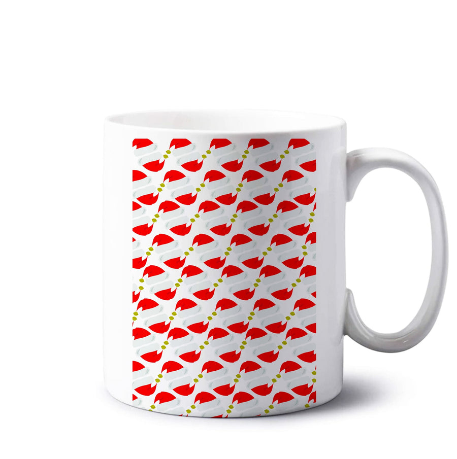 Santa Hat Pattern - Christmas Mug
