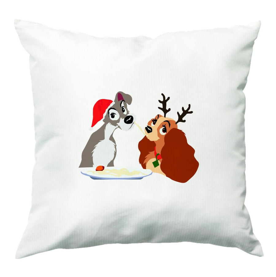 Christmas Lady And The Tramp Cushion