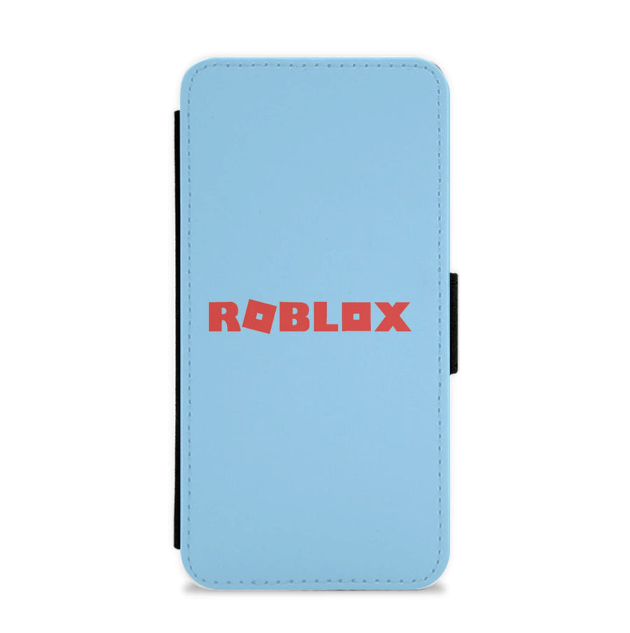 Roblox logo - Blue Flip / Wallet Phone Case