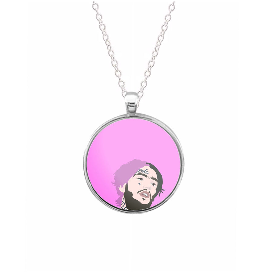 Pink And Black Hair - Lil Peep Necklace