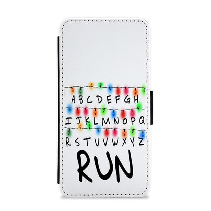 Run - Stranger Things Flip / Wallet Phone Case - Fun Cases