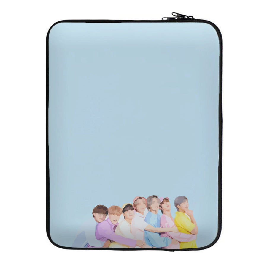 Colourful BTS Band Laptop Sleeve