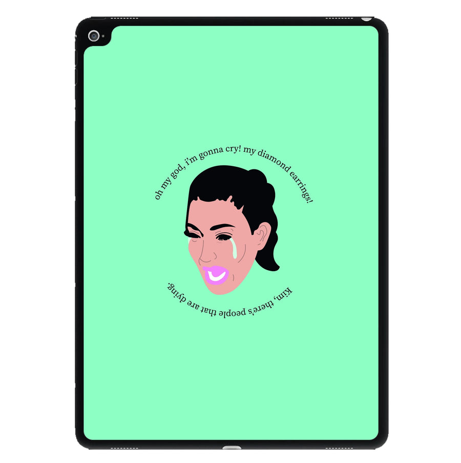 My diamond earrings! - Kim Kardashian iPad Case