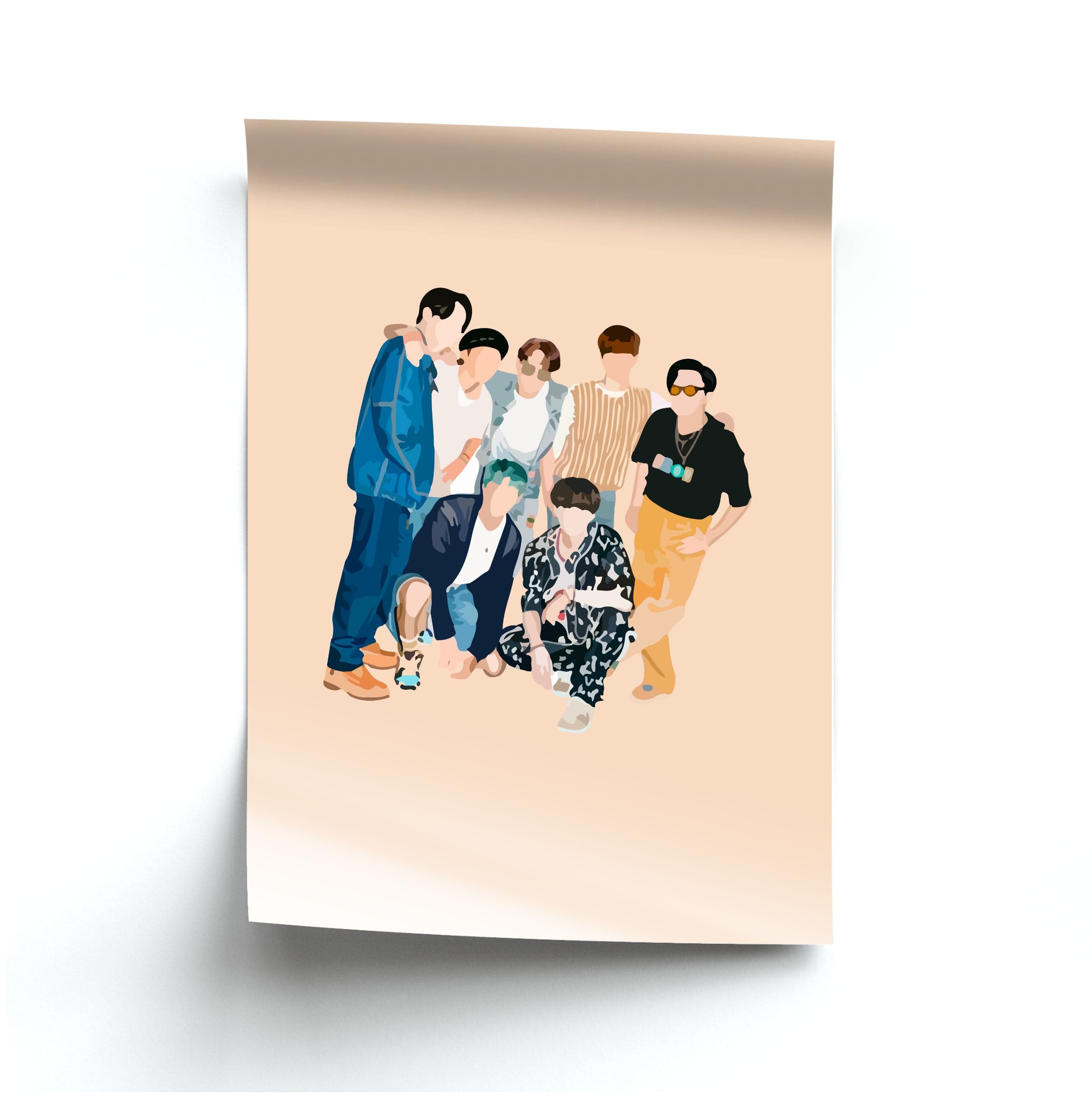 Casual K-Pop Band Band Poster