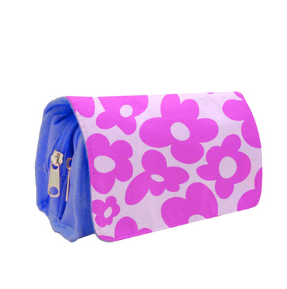 Pink Flowers - Trippy Patterns Pencil Case