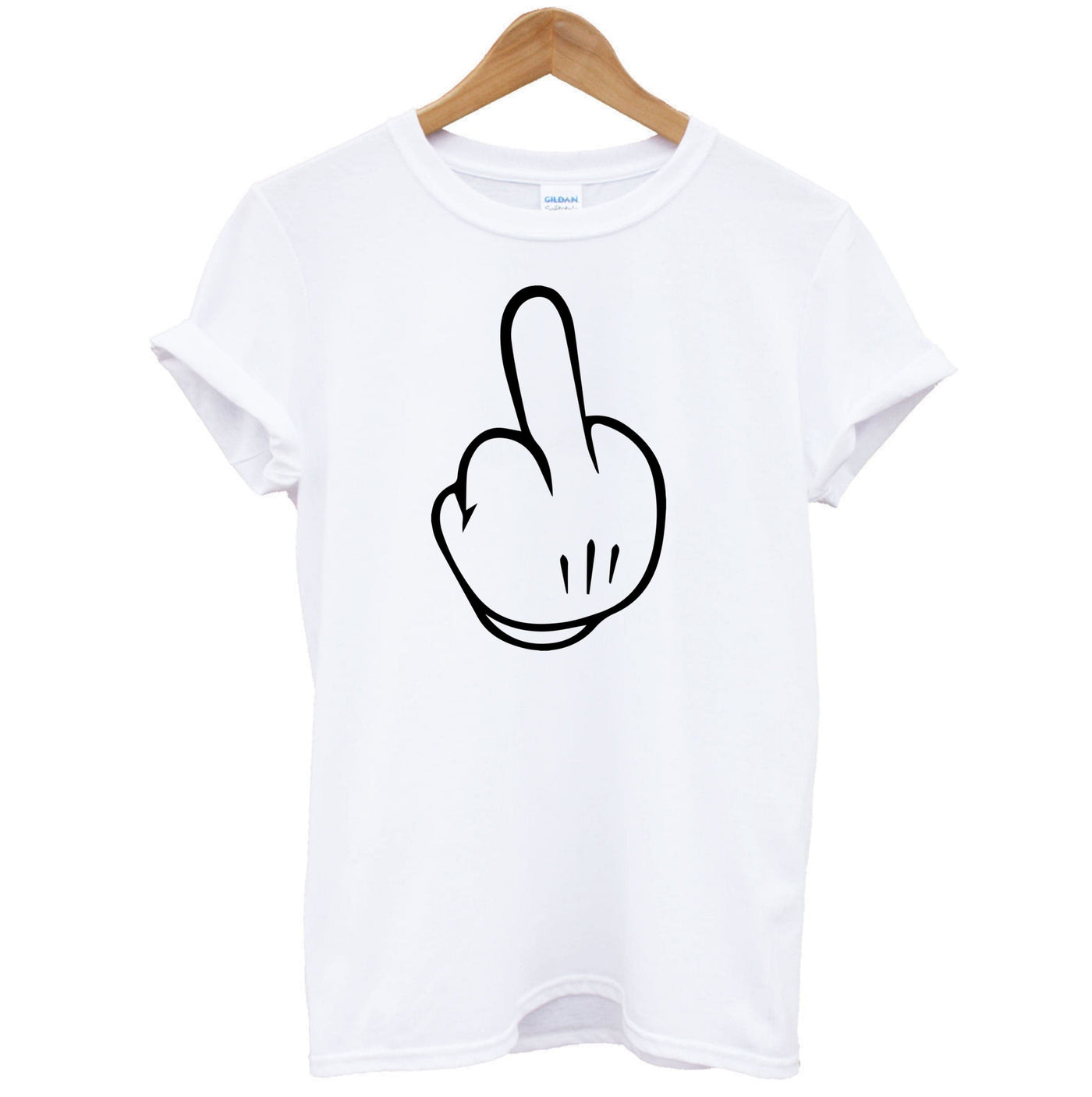 Mickey Mouse Middle Finger T-Shirt