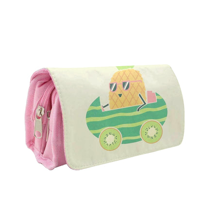 Summer Drive Pineapple Pencil Case