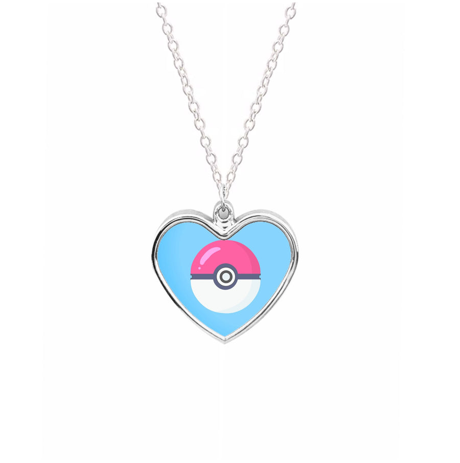 Pokemon ball - blue Necklace