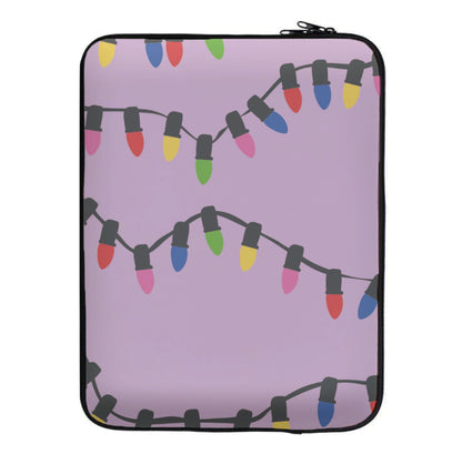 Pink Lights - Christmas Patterns Laptop Sleeve