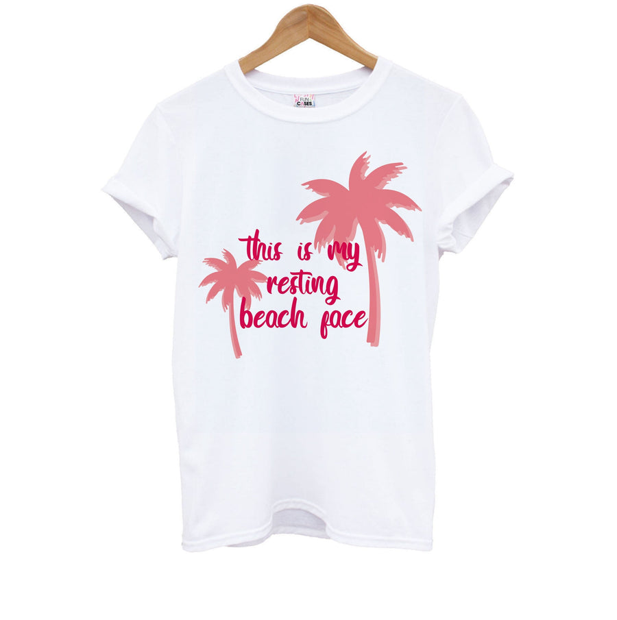 This Is My Resting Beach Face - Summer Quotes Kids T-Shirt