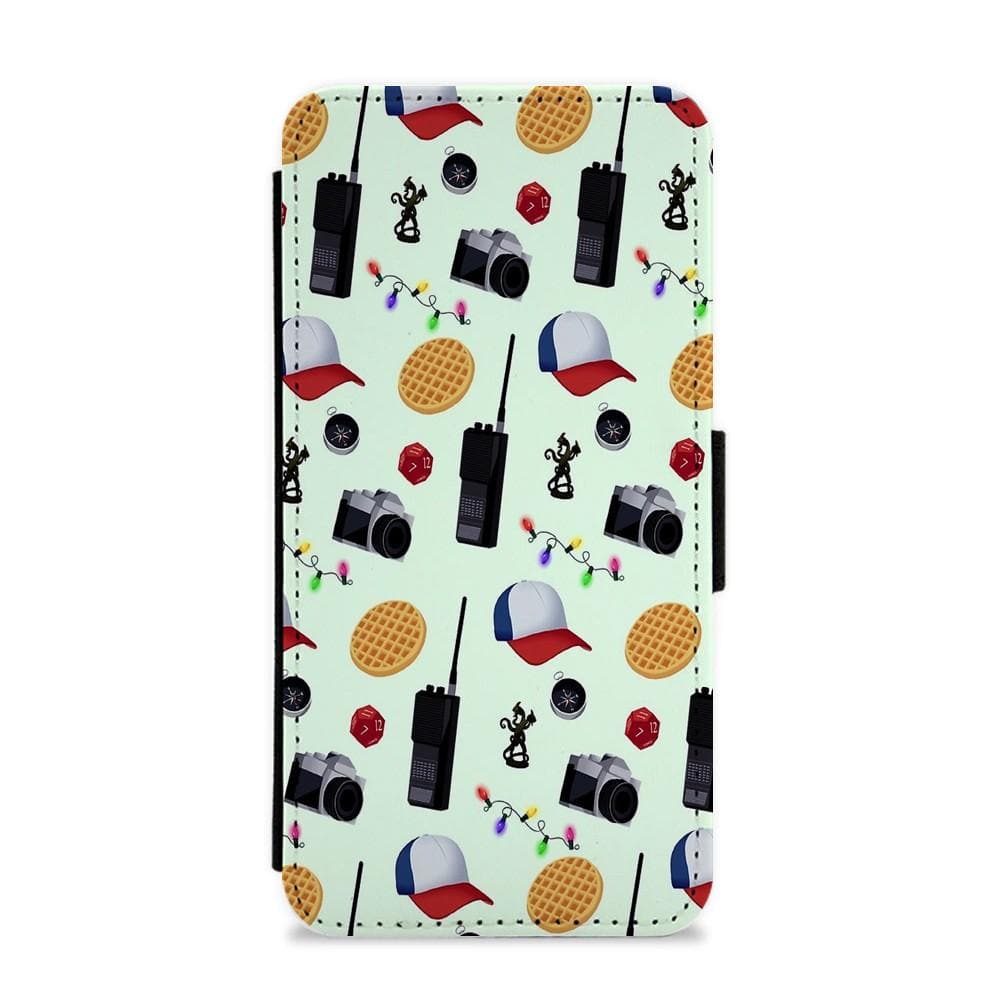 Cartoon Stranger Things Object Flip / Wallet Phone Case - Fun Cases