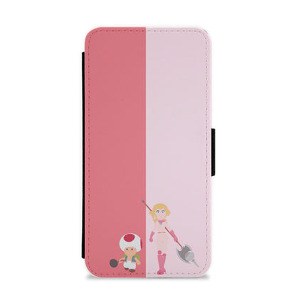 Toad And Peach Flip / Wallet Phone Case