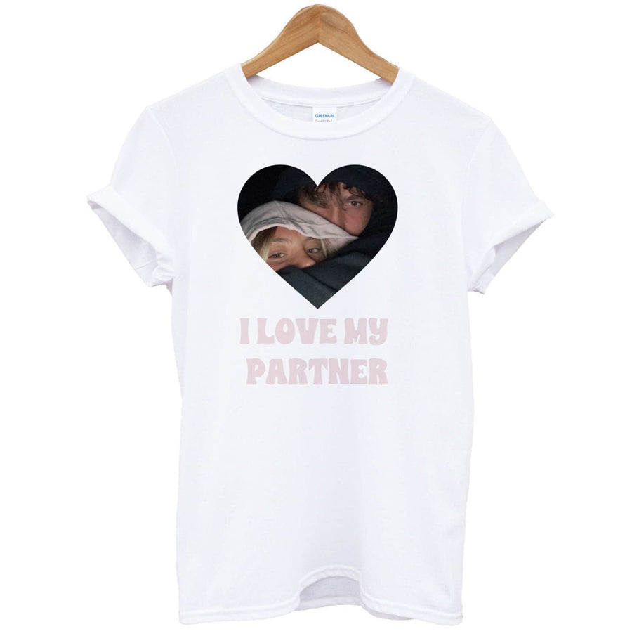 I Love My Partner - Personalised Couples T-Shirt