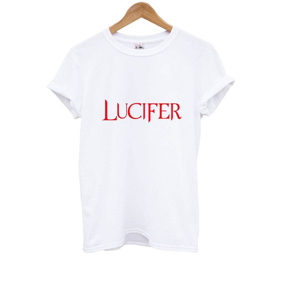 Lucifer Text Kids T-Shirt