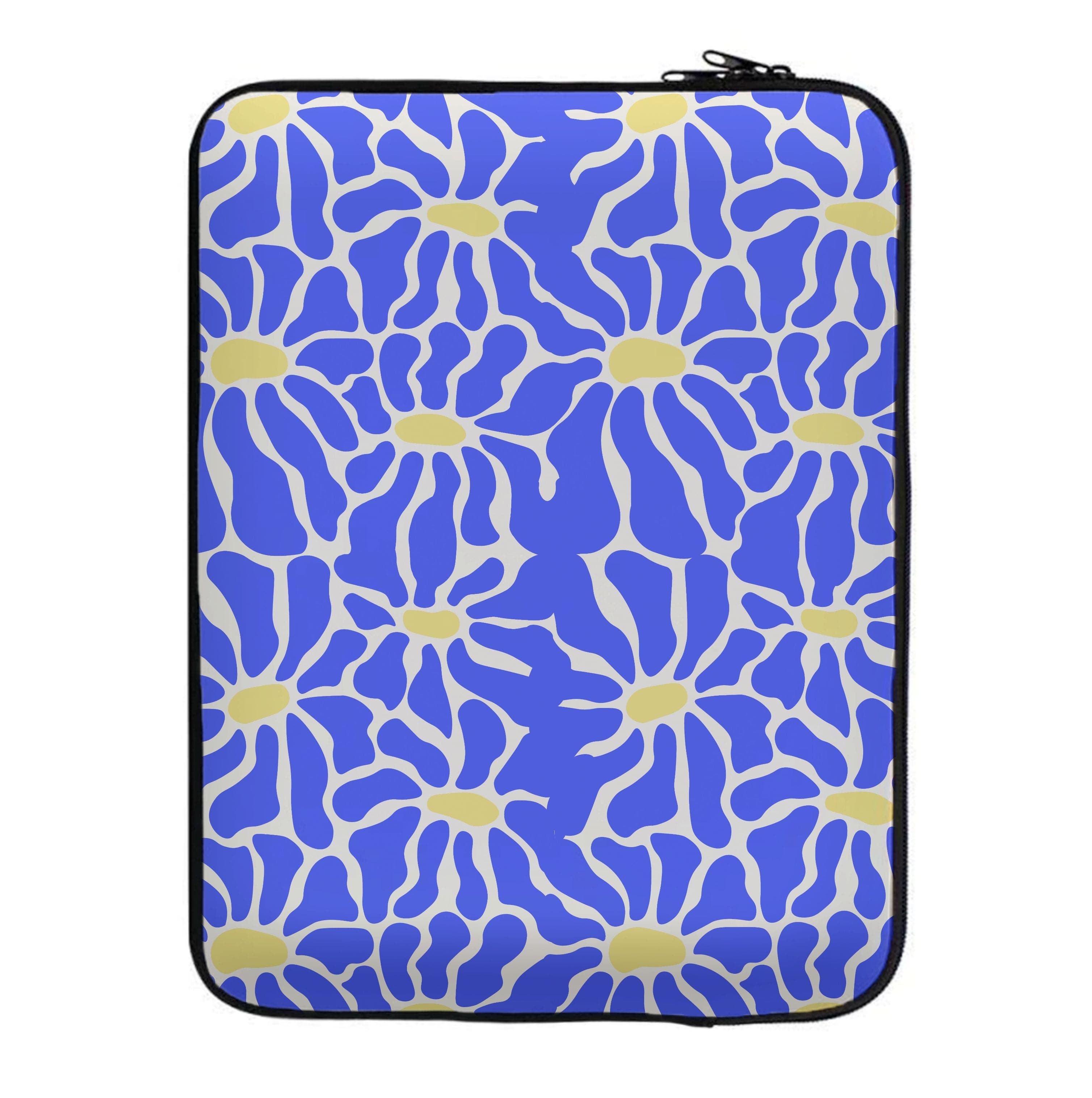 Dark Blue Flowers - Summer Laptop Sleeve