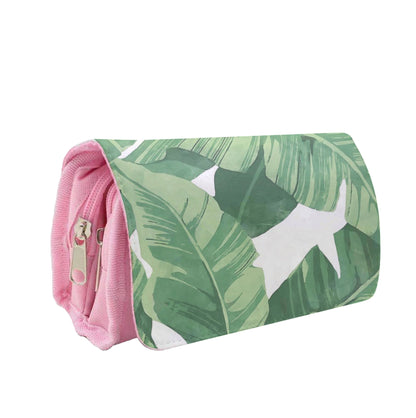 Tropical Banana Leaf Pattern Pencil Case