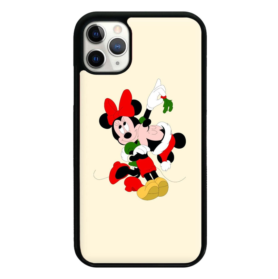 Mistletoe Mickey And Minnie Mouse - Christmas Phone Case