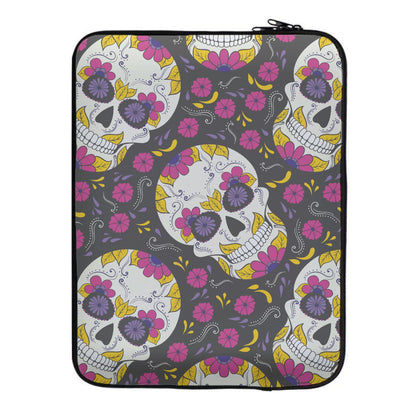 Calavera Pattern - Halloween Laptop Sleeve