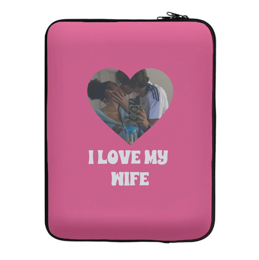 I Love My Wife - Personalised Couples Laptop Sleeve